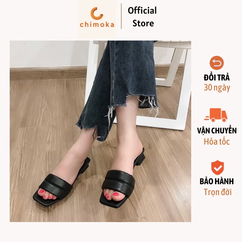 Dép Nữ 2 Cm Quai Siêu Êm Mềm Da Mờ Hot Trend Sành Điệu Chimoka L001 Form Chuẩn