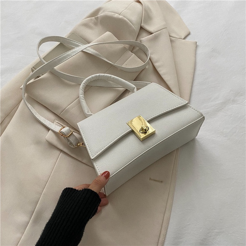 Túi Xách Đeo Vai Màu Trơn Đơn Giản Thời Trang Cho Nữ