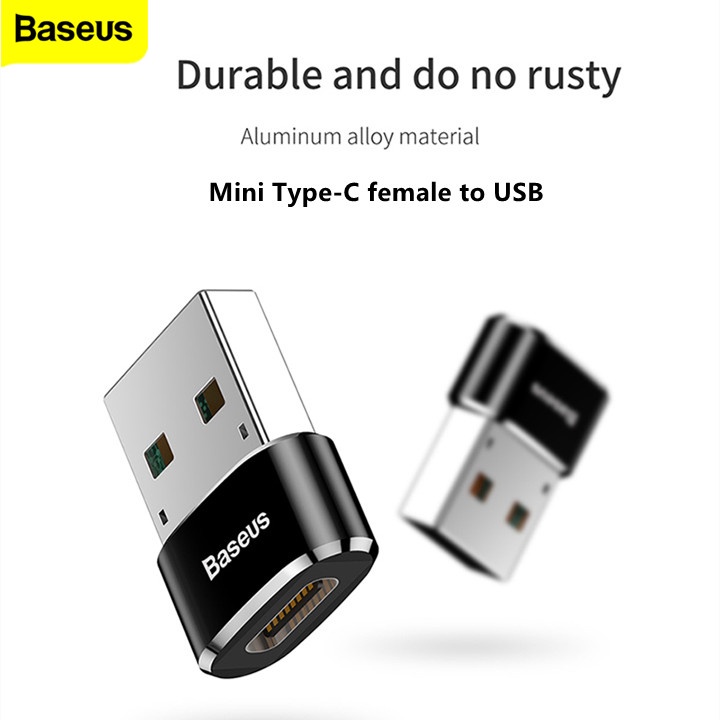 Đầu chuyển đổi Baseus USB sang USB type C OTG cho điện thoại