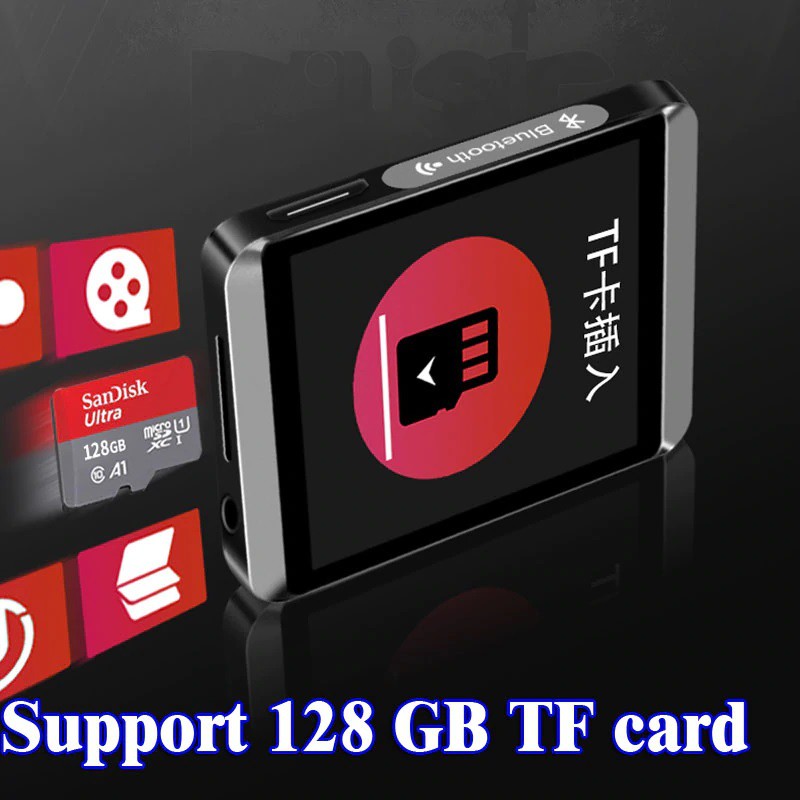 (Quà tặng 99k) Máy Nghe Nhạc MP3 Màn Hình Cảm Ứng Bluetooth Ruizu M5 Bộ Nhớ Trong 8GB - Hàng Chính Hãng