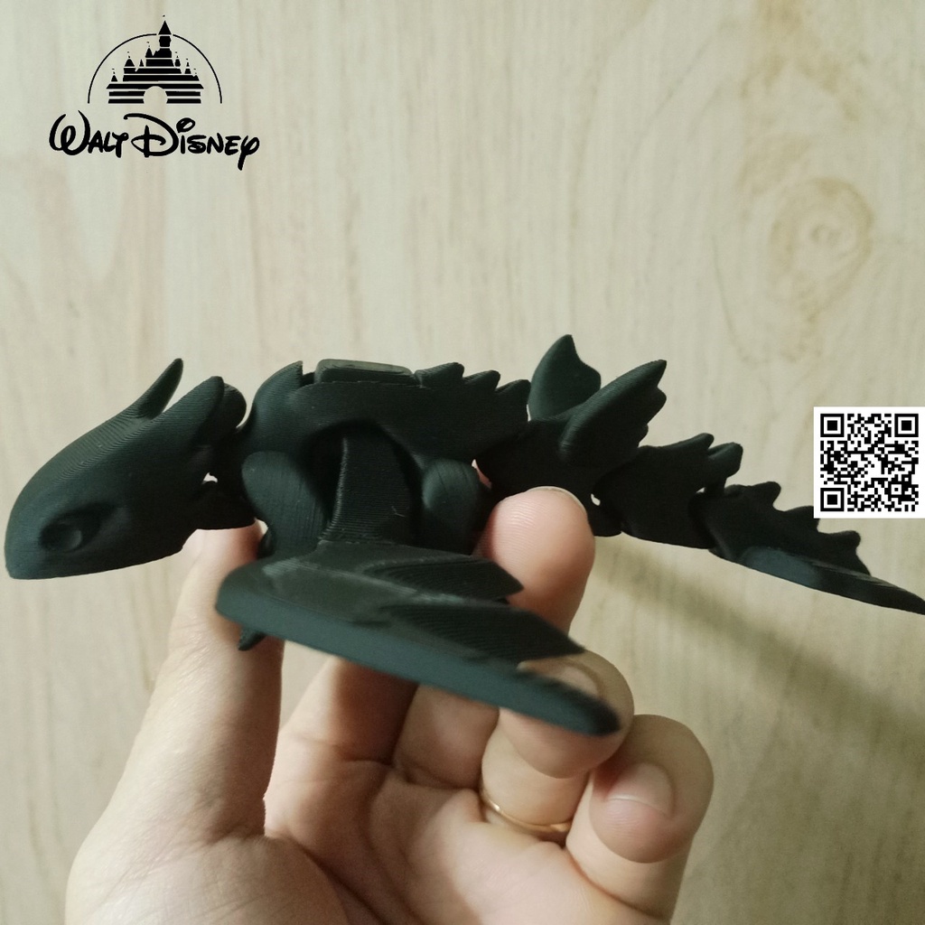 Mô hình khớp động Bí kíp luyện rồng Toothless Sún Tất hoạt hình How to Train Your Dragon 1917