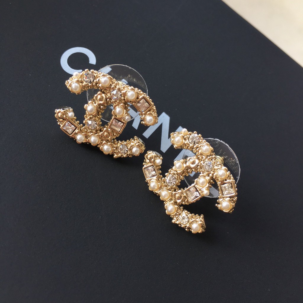 Khuyên Tai Chữ C Mạ Bạc 925 Thời Trang Dành Cho Nữ