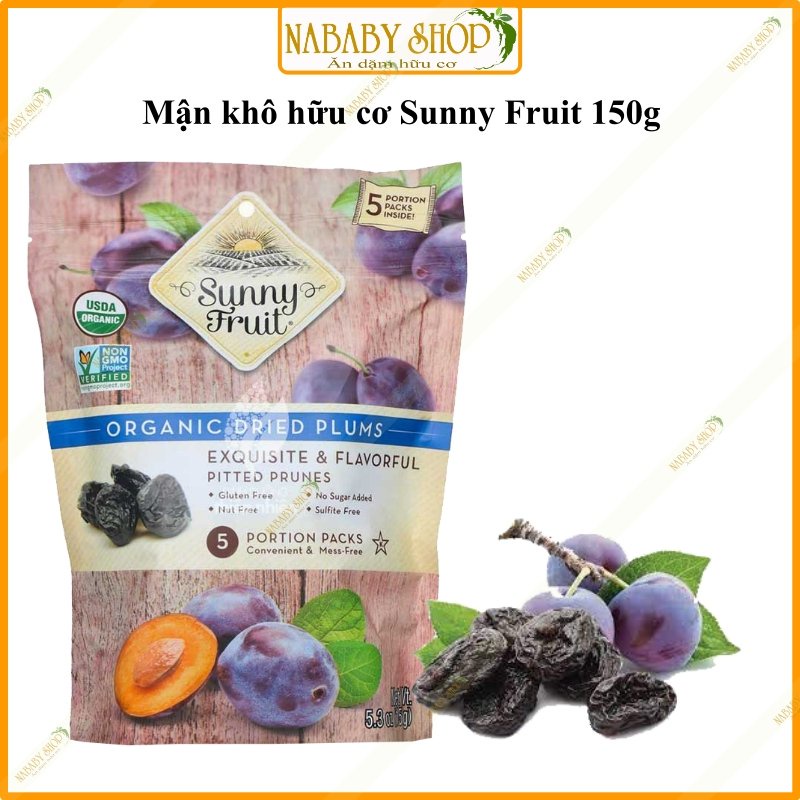 Mận khô hữu cơ Sunny Fruit 150g Trái cây sấy khô hữu cơ Sunny Fruit