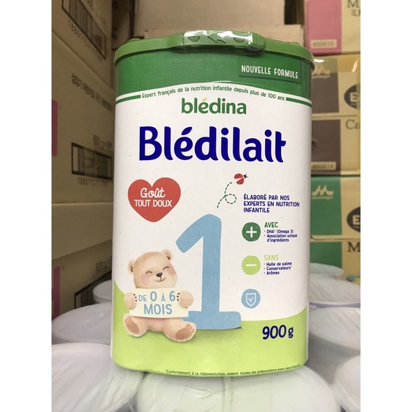 Sữa Bledilait, Sữa Bột Bledina  Số 1, 2, 3, 4 Sữa Tăng Cân Cho Bé 900g Date T12/2023