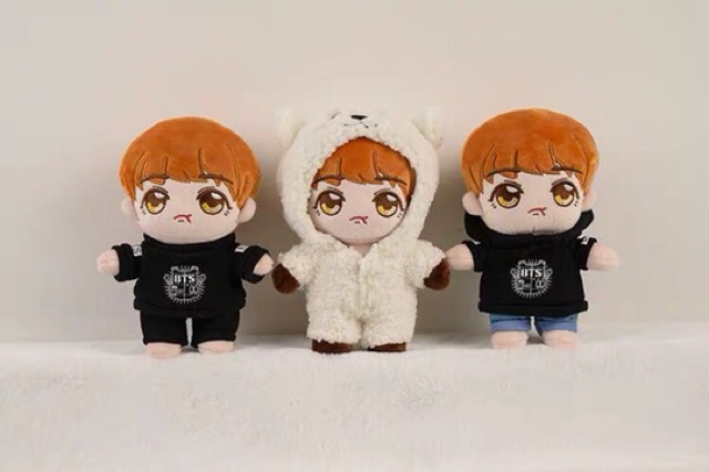 [Nhập TOYMAY giảm 10K Xu][MUA 1 ĐƯỢC 3] Doll BTS V JUNGKOOK SUGA J-Hope JIMIN JIN RAPMONTER kèm 3 bộ outfit (bup bê)