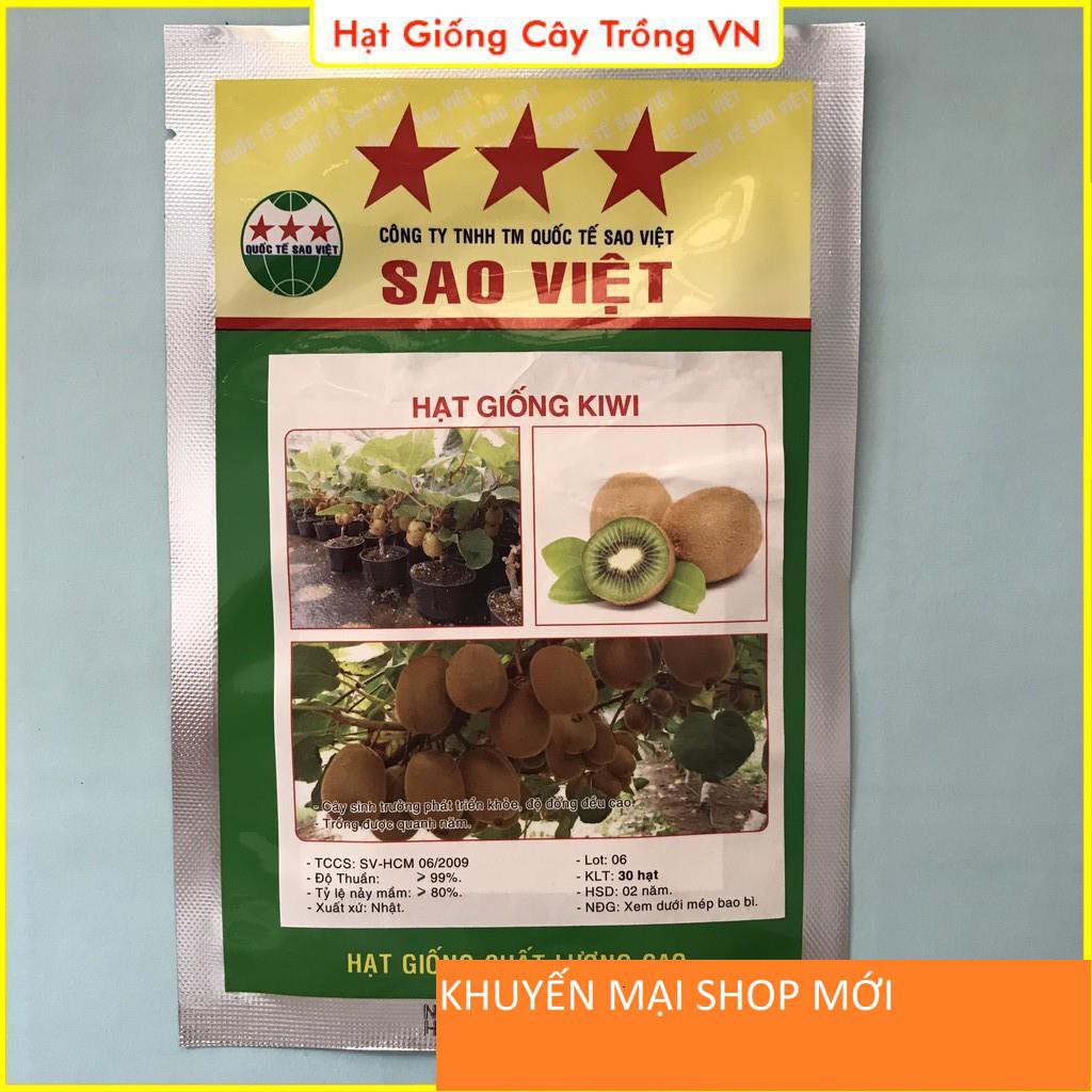 Hạt giống Kiwi trồng chậu - gói 30 hạt khuyến mại shop mới