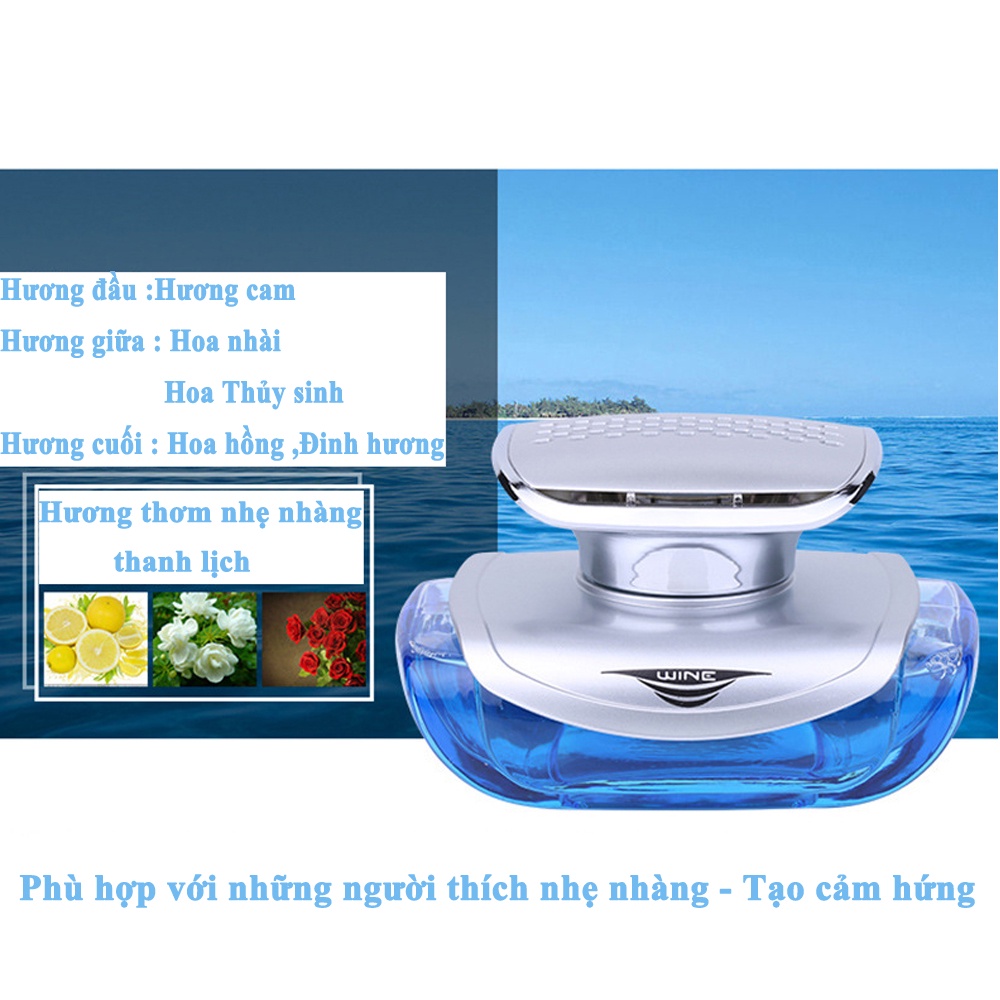 Nước hoa ô tô WINE tinh dầu xe hơi cao cấp đặt taplo ô tô khử mùi chống say xe chiết suất hoàn toàn từ thực vật