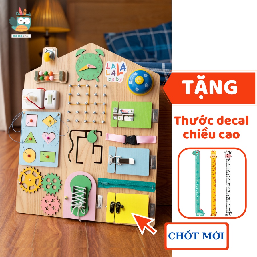 [Mã LIFETOYS1 giảm 30K đơn 99K] Bảng bận rộn, busy board cho bé, Phát triển toàn diện. Made in Việt Nam.40x50x5cm.