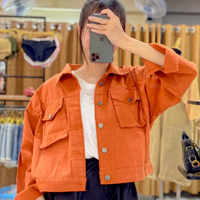 ÁO KHOÁT kaki in hình Mickey sau lưng cm 287