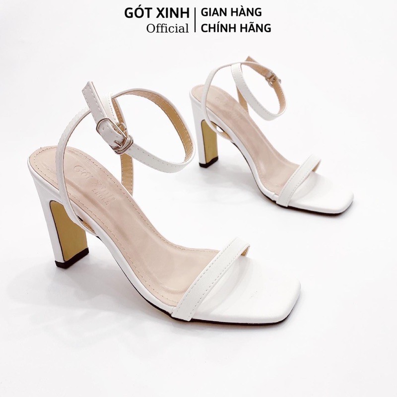 Giày sandal cao gót cao 5cm da mềm gót vuông siêu xinh CG-0466