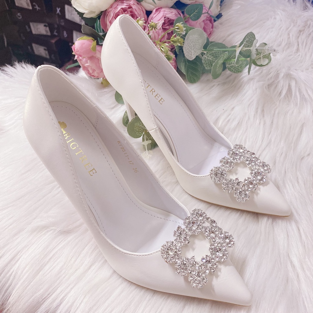 GIÀY MŨI ĐÍNH ĐÁ VUÔNG ( DẠNG KẸP)