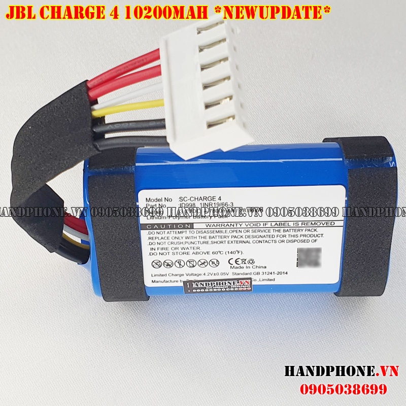 Pin ID998 1INR19/66-3 cho loa Bluetooth JBL Charge 4 dung lượng 10.200mAh