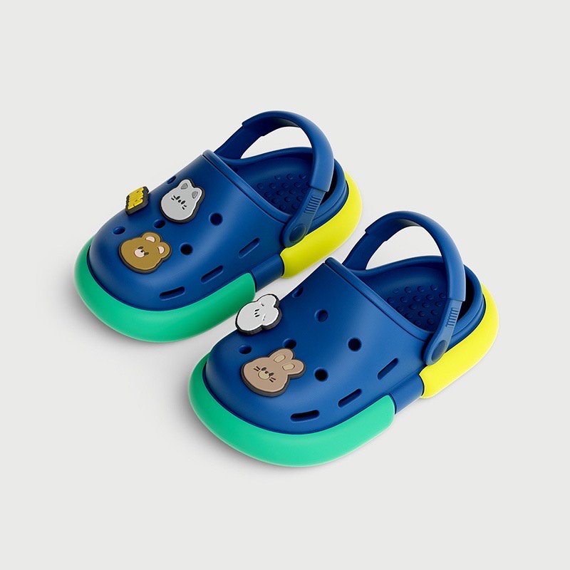 Dép sục có quai crocs Cheerful Mario chính hãng cho bé, EVA siêu nhẹ, chống trơn trượt