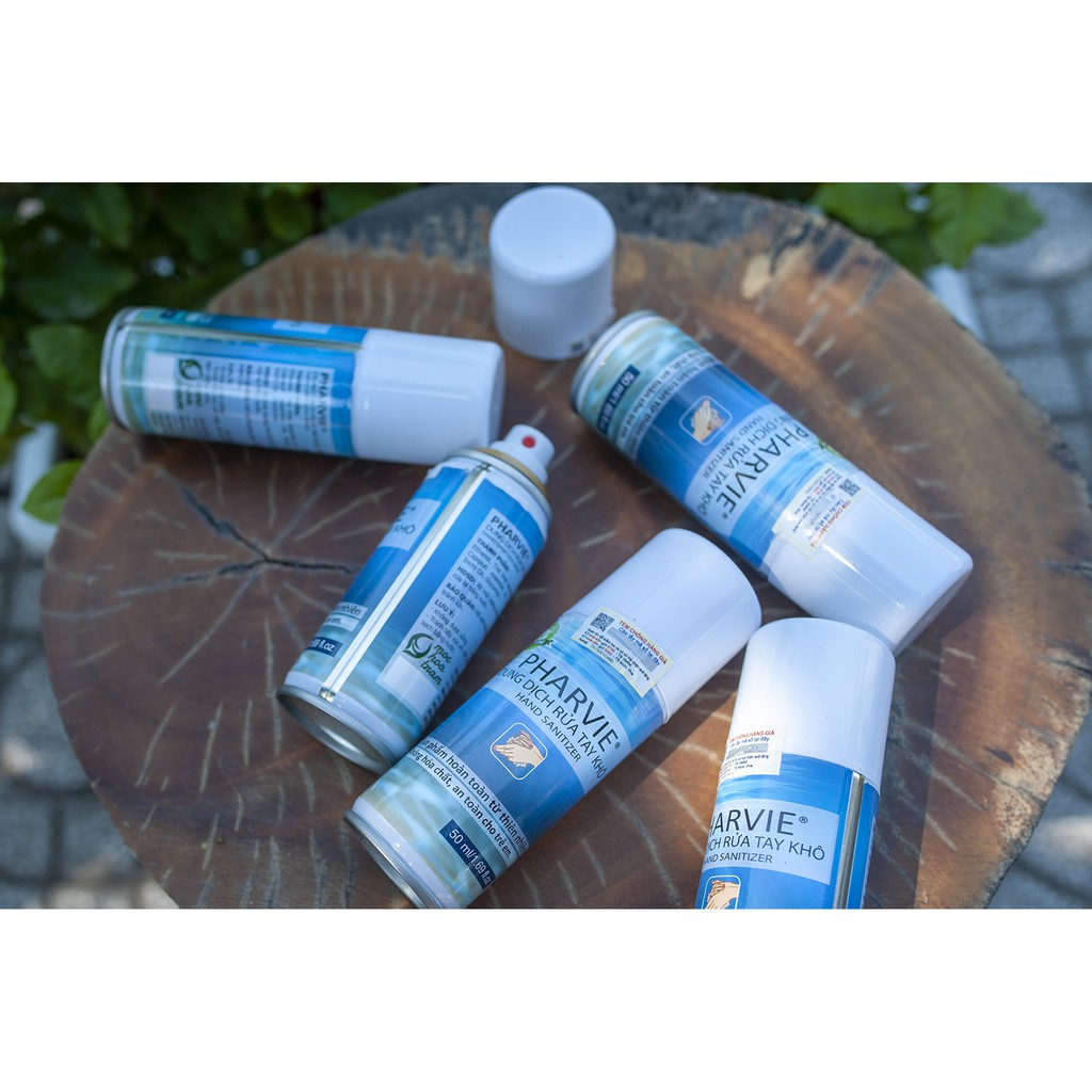 Dung dịch rửa tay khô Pharvie - Chai bằng thiếc, dạng xịt. | BigBuy360 - bigbuy360.vn