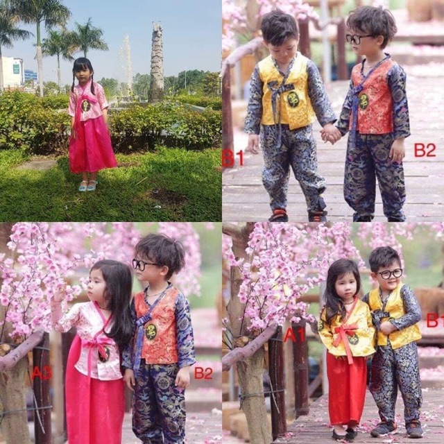 Bộ hanbok bé trai bé gái
