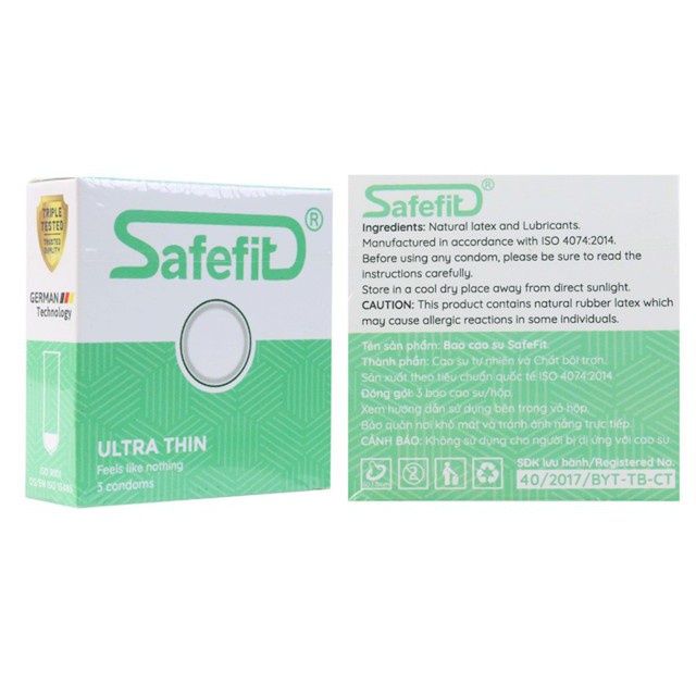 Bao Cao Su SAFEFIT ULTRA THIN - Siêu Mõng