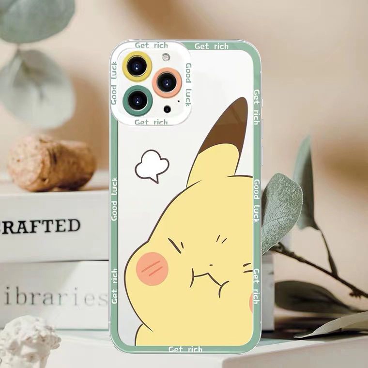 Ốp Điện Thoại Silicon TPU Mềm Trong Suốt Họa Tiết Dễ Thương Cho IPhone 14 13 12 11 Pro X XR XS Max SE 6 6S 7 8 Plus