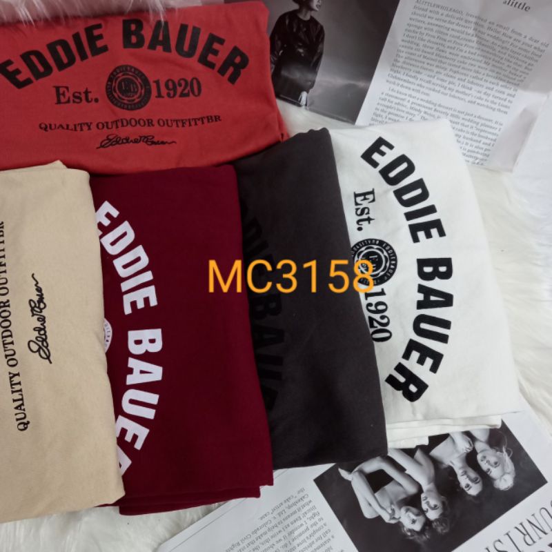 Áo phông 3158,áo thun tay lỡ from rộng chất cottong in hình EDDIE BAUER | BigBuy360 - bigbuy360.vn