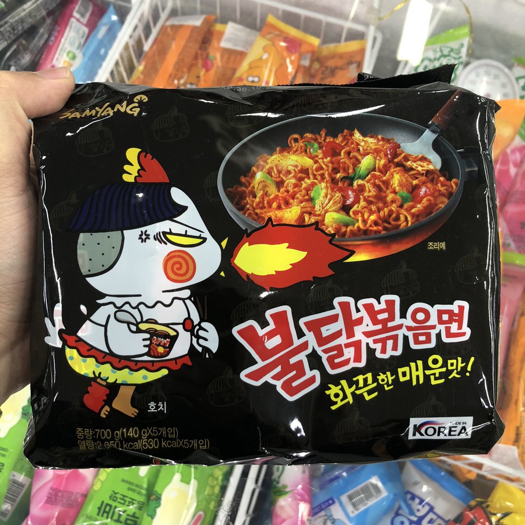Bịch 5 Gói Mì Xào Gà Cay SamYang Hàn Quốc Gói 140 Gam