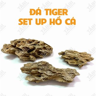 1KG Đá Tiger Setup Hồ Cá Thuỷ Sinh - Đá Tiger Vàng Trang Trí Bể Cá