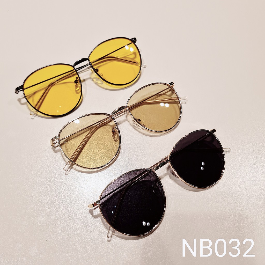Kính mát nam nữ Lilyeyewear mắt tròn thời trang gọng thanh mảnh nhẹ nhàng thoải mái NB032