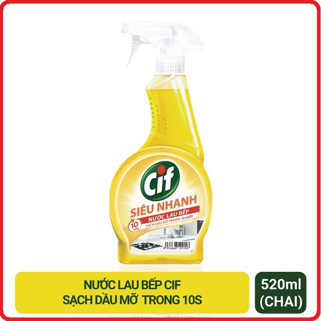 Nước xịt lau bếp CIF Thiên Nhiên chai 500ml ( Mẫu Mới )