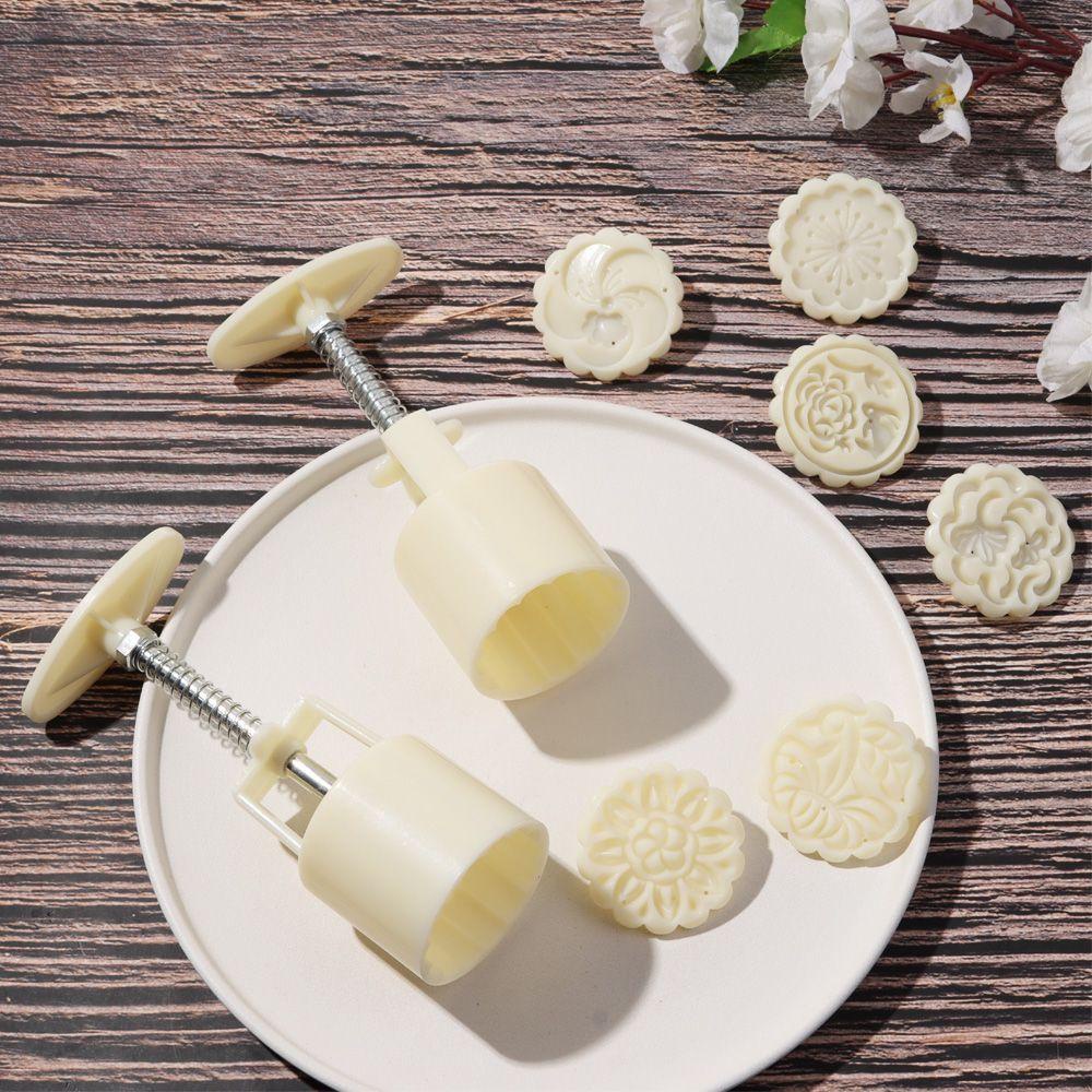 Khuôn Nhấn Tay Làm Bánh Trung Thu Bằng Nhựa 50g DIY