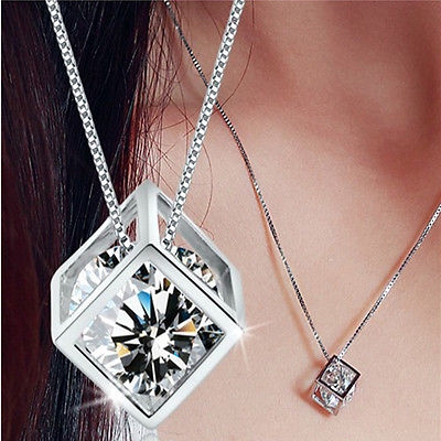 【sweet】 woman fashion retro simple magic cube pendant necklace wild wedding jewelry