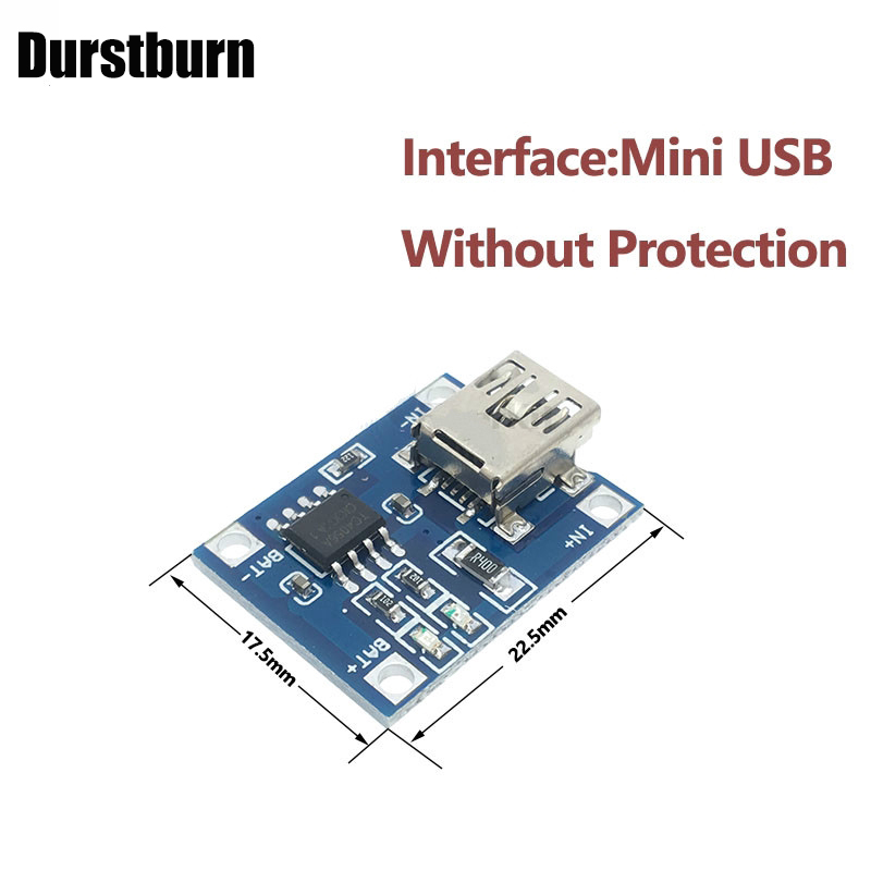 Mô Đun Sạc Pin Lithium 5v 1a 18650 Tp4056 Với Đầu Cắm Type-C / Micro Usb