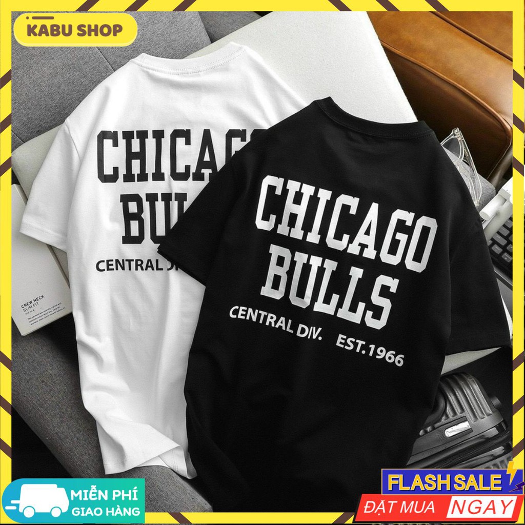 Áo thun nam cao cấp Chicago Bulls C32 chất cotton lụa co giãn thoáng mát kiểu dáng hợp xu hướng năng động cá tính