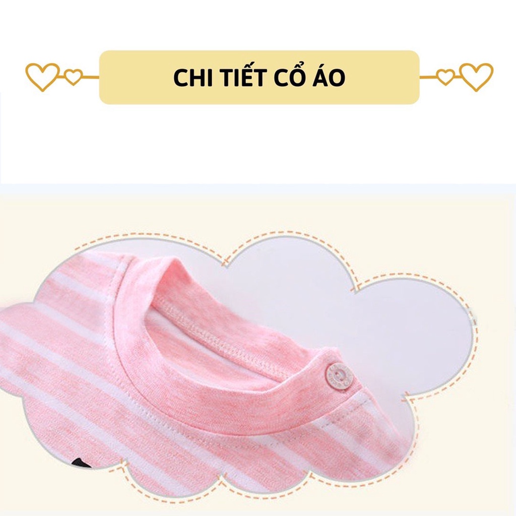 Bộ quần áo dài tay thu đông cho bé trai bé gái chất cotton nỉ in hình gấu dài ấm DOMADO BDT09