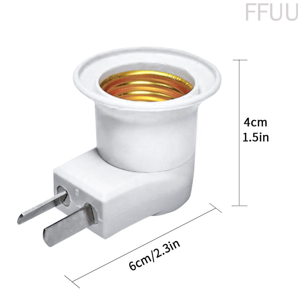 Giá Đỡ Bóng Đèn Led E27 Bằng Nhựa Có Công Tắc Phích Cắm Us