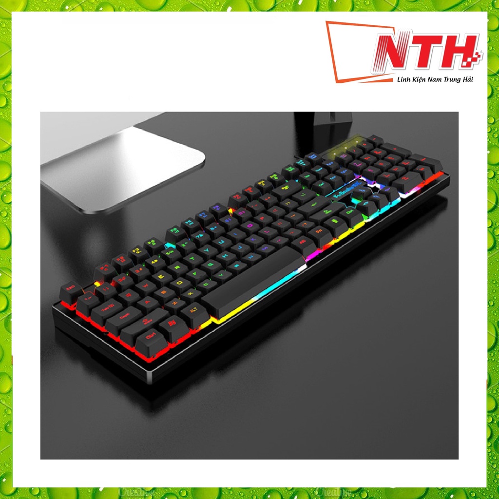 Bàn phím giả cơ K-SNAKE K4 NÚT VUÔNG dành cho game thủ với bản phối màu mới và đèn led xuyên phím- NTH