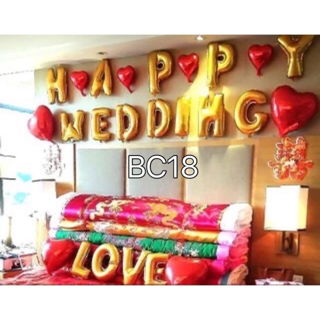 SET BÓNG CƯỚI TRANG TRÍ PHÒNG TÂN HÔN (BC18)