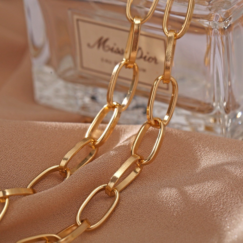 Vòng cổ choker bằng thép không gỉ mạ màu phong cách Retro