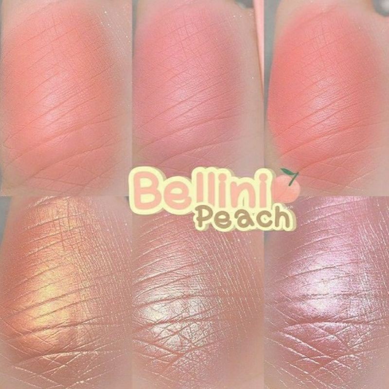 Bảng 6 ô lớn má hồng + highlight tone đào Hudamoji - Mới