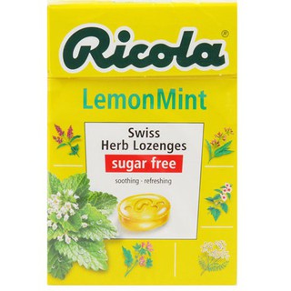 Kẹo ngậm ricola chanh - bạc hà -105 viên x 2 túi