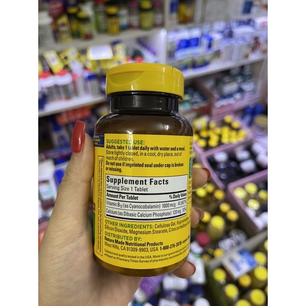 Vitamin b12 nature made 160 viên hàng mỹ