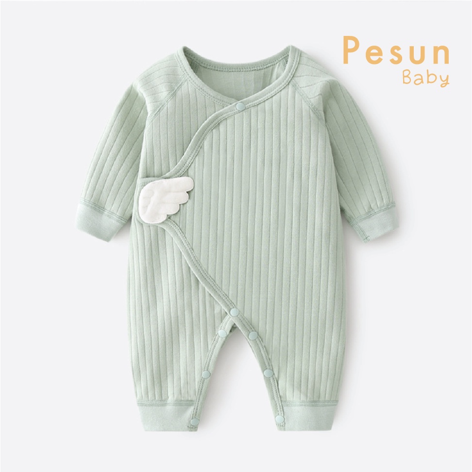 Bodysuit Thu Đông Cánh Thiên Thần Cho Bé 0-6 Tháng Tuổi