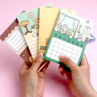 1 Gói Giấy Ghi Chú Tự Dính Cỡ Lớn In Họa Tiết Hoạt Hình Trang Trí Văn Phòng / Trường Học