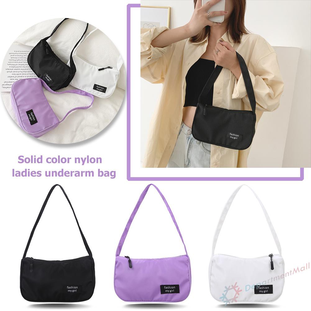 【High Quality】Casual Nylon Women Handbag Totes Female Street Zipper Underarm Shoulder Bag