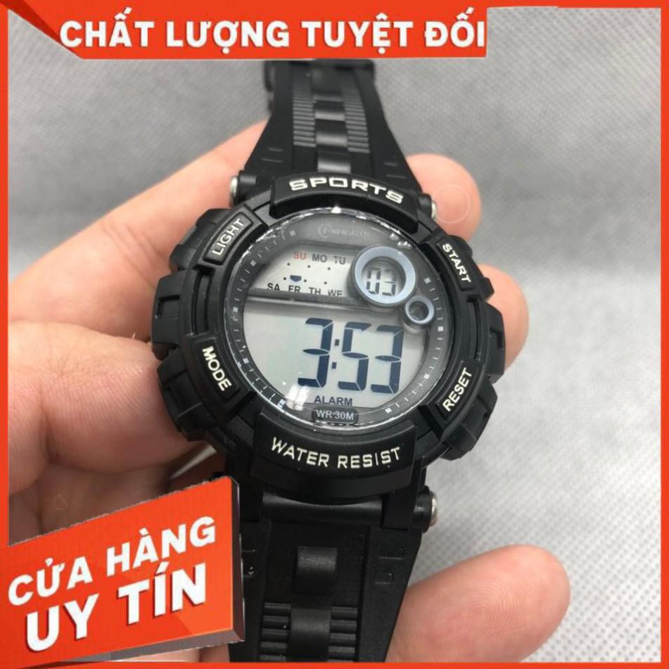 FREESHIP -  Đồng Hồ Thể Thao Nam Nữ Học Sinh Mingrui Chính Hãng Màu Đen Mặt Tròn 38mm Dây Cao Su Chống Va Đập Chống Nước | BigBuy360 - bigbuy360.vn