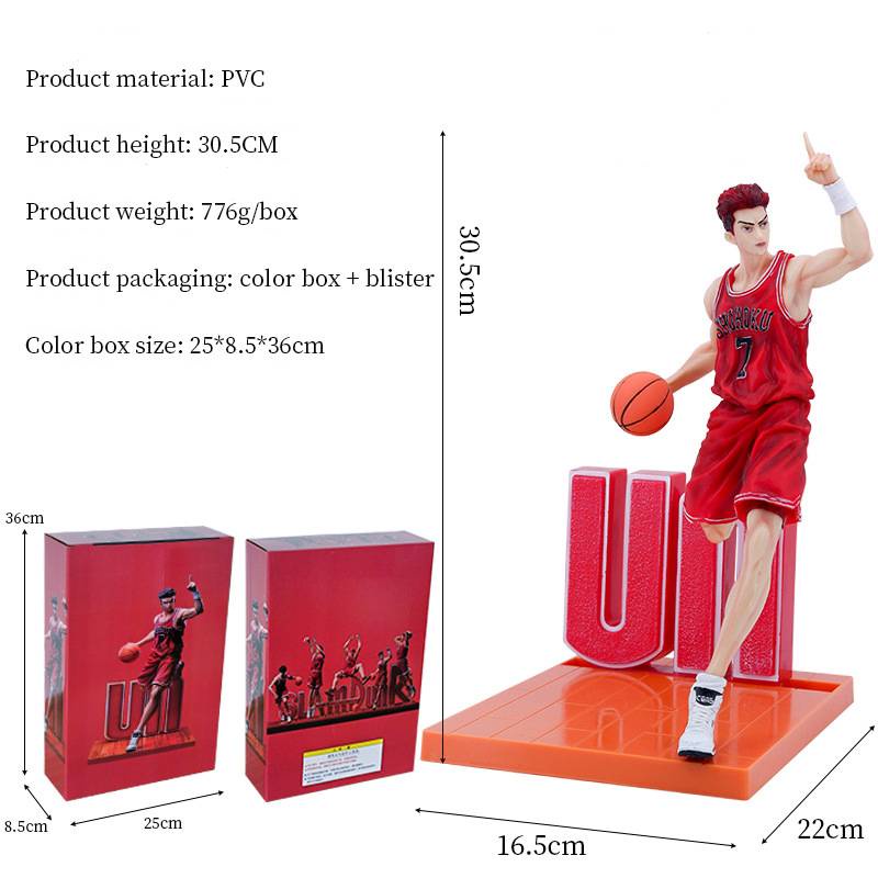 Mô Hình Nhân Vật Rukawa Ryota Mitsui Akagi Trong SLAM DUNK