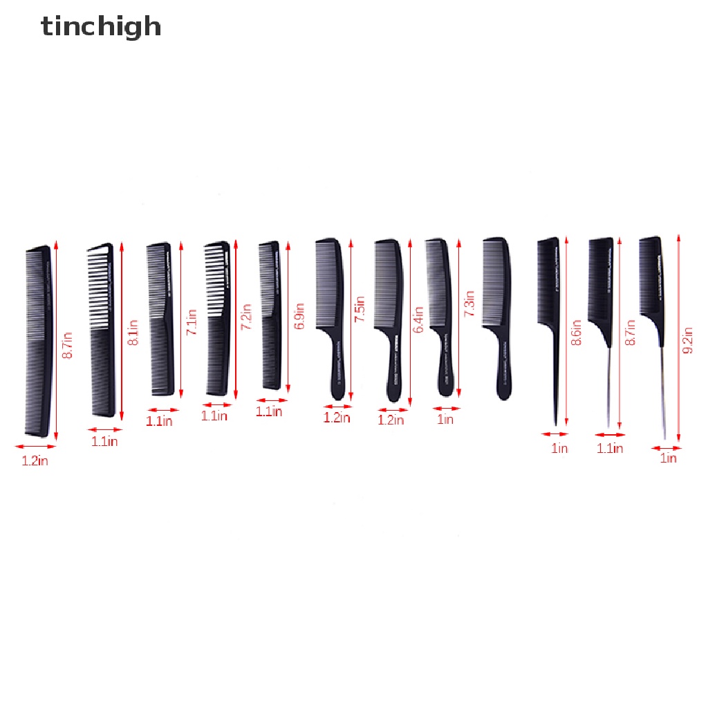 [Hàng mới về] Lược chải tóc chuyên nghiệp carbon chống tĩnh điện 11 kiểu tùy chọn dành cho salon