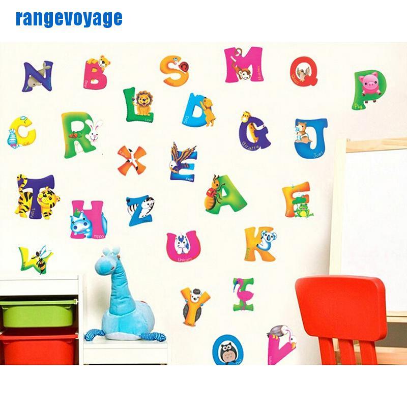 (Hàng Mới Về) Sticker Dán Tường Chữ Az Bằng Nhựa Pvc Trang Trí