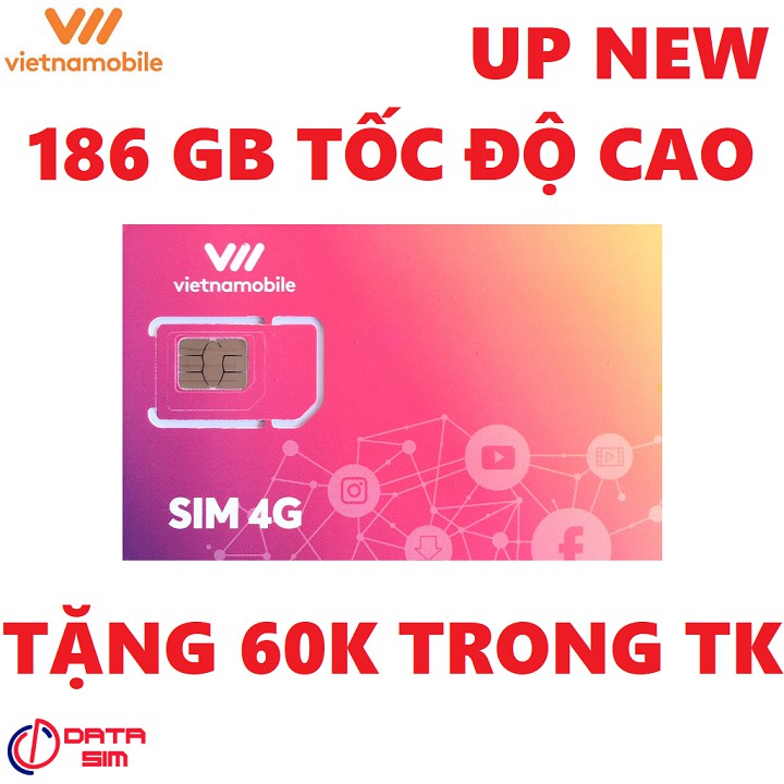 SIM 4G VIETNAMOBILE SIÊU THÁNH UP 150GB-UP0D