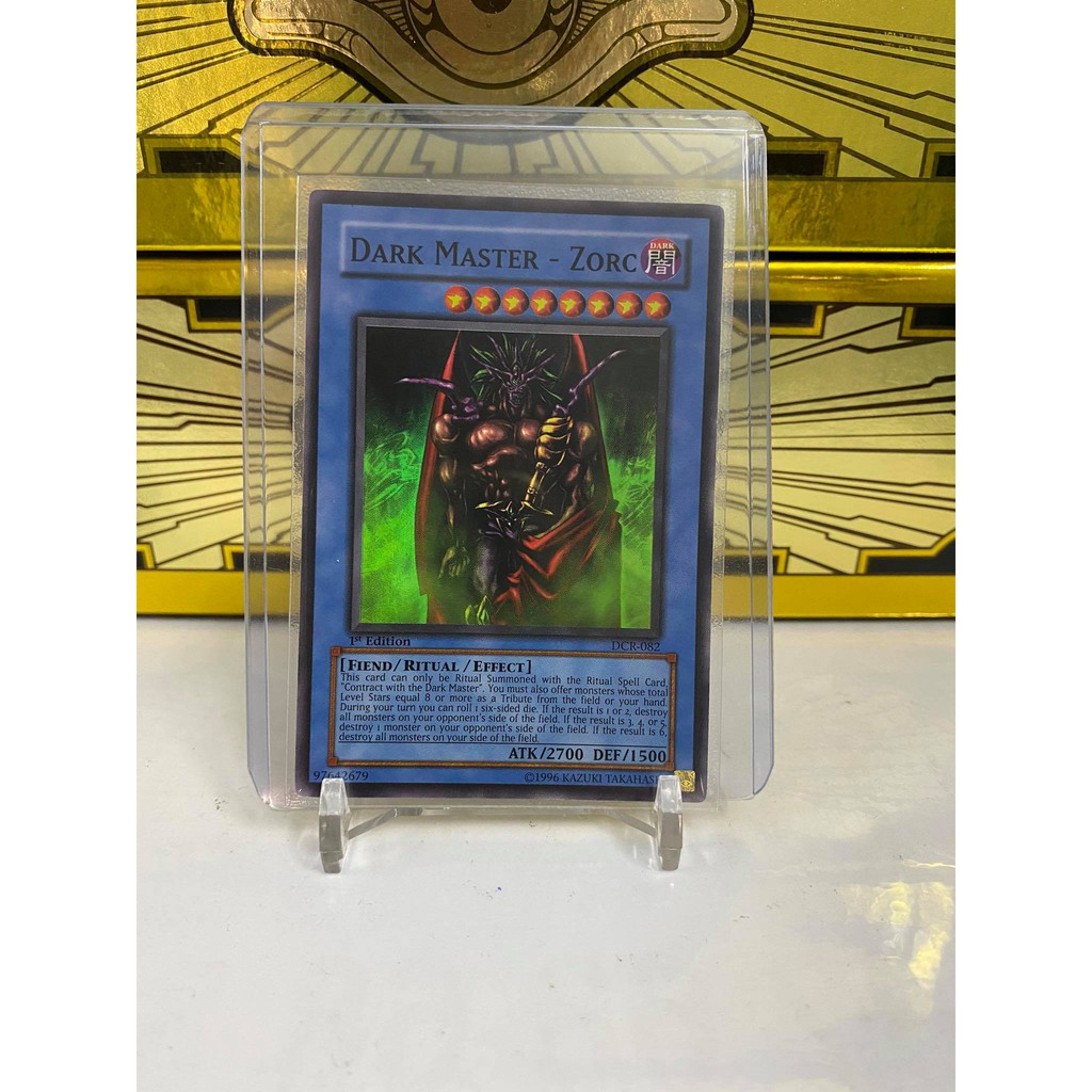[ Dưa Hấu Yugioh ] Lá bài thẻ bài Dark Master - Zorc - Super Rare 1st Edition - Tặng bọc bài nhựa bảo quản