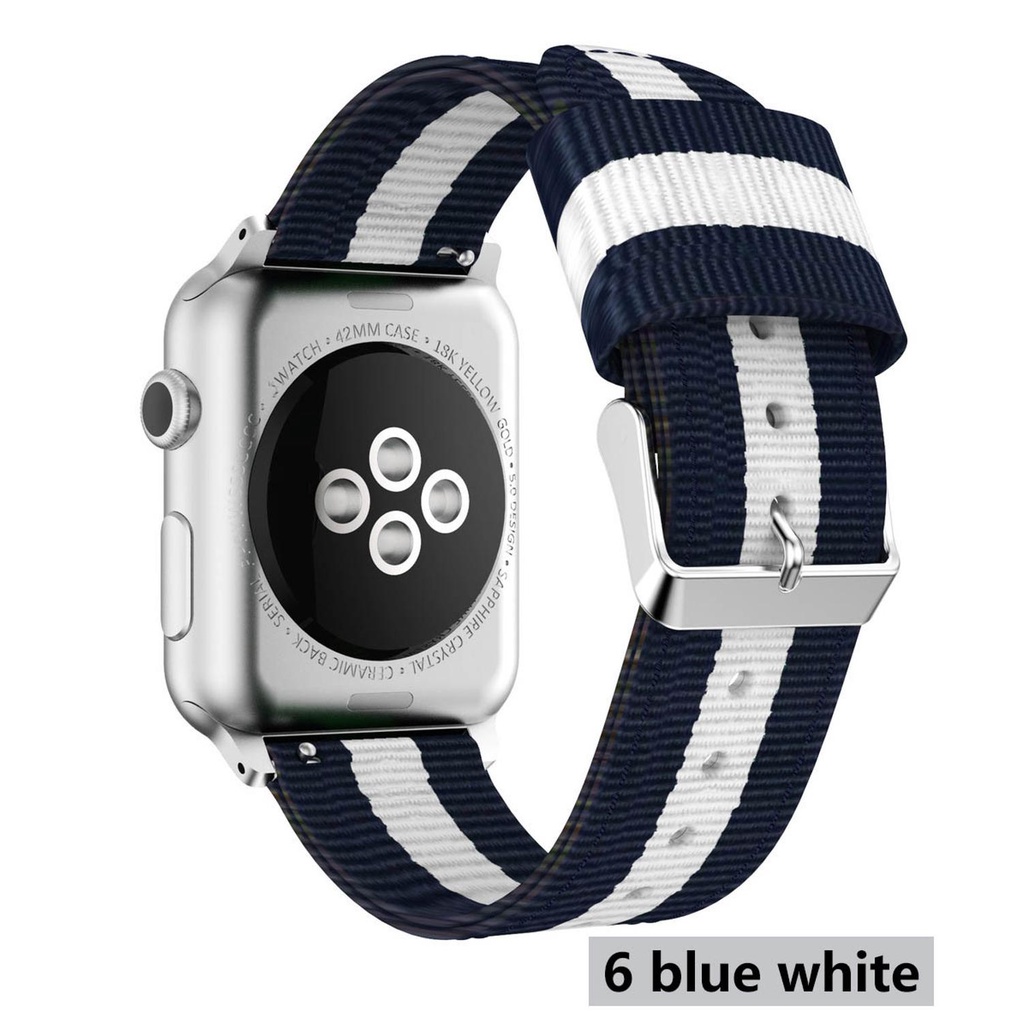 Dây đeo đồng hồ thông minh vải canvas cho Apple Watch 5 4 44mm/ 42mm iWatch 3 40mm/ 38mm