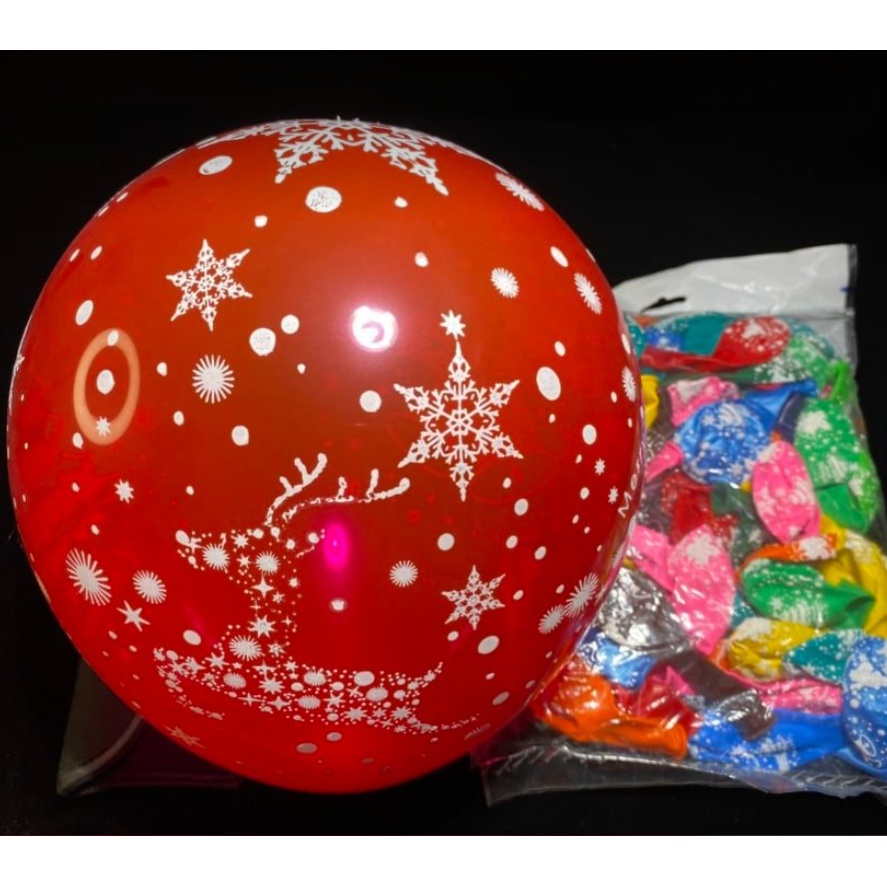 BONG BÓNG IN MERRY CHRISTMAS BÓNG IN NOEL BÓNG XANH LÁ - ĐỎ TRANG TRÍ GIÁNG SINH NOEL