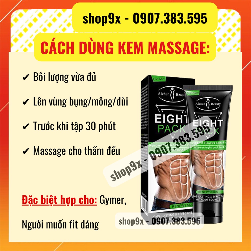 Kem Massage Tăng Cơ Giảm Mỡ Eight Pack Massage Aichun Beauty 80gr